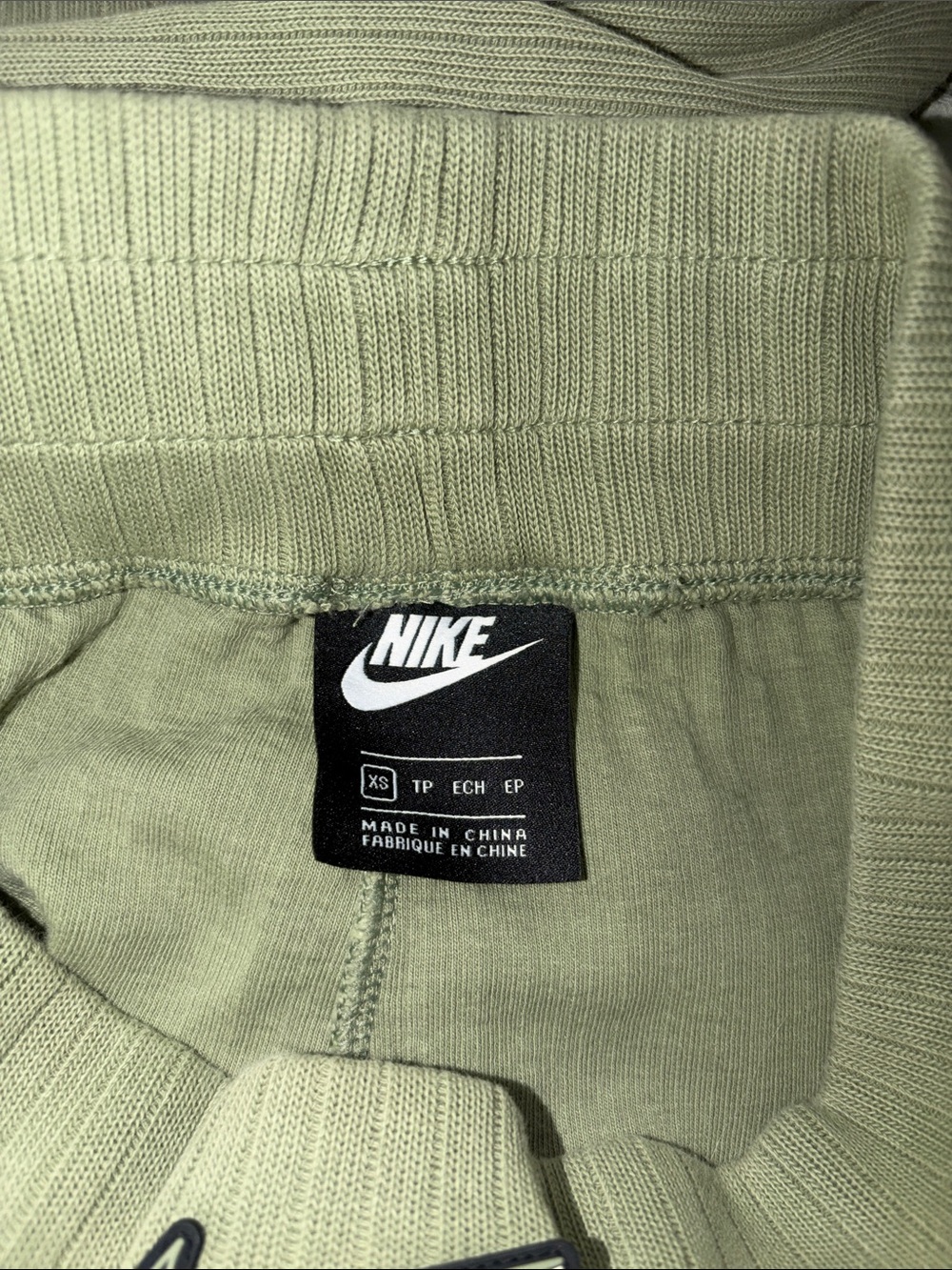 Nike Olive Green Ribbed Hoodie & Shorts Set - Picture 10 of 14